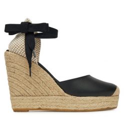 Espadryle Genuins. Czarne espadryle damskie Genuins, bez wzorów, bez obcasa. Za 279.99 zł.