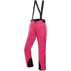 ALPINE PRO Osaga damskie spodnie narciarskie, różowe, S. Czerwone spodnie sportowe damskie Alpine Pro, na zimę, s, bez wzorów, narciarskie. Za 375.99 zł.