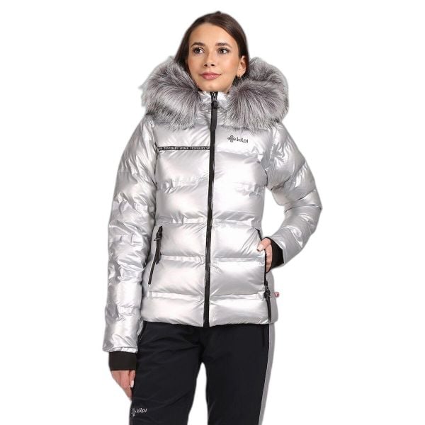 Damska kurtka puchowa Kilpi Ltd Sirius. Szare kurtki damskie Kilpi, xs, bez wzorów, z nylonu, bez kaptura. Za 1,041.73 zł.
