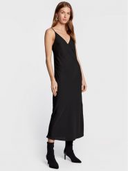 Calvin Klein Sukienka koktajlowa K20K205542 Czarny Slim Fit. Czarne sukienki damskie Calvin Klein, bez wzorów, z syntetyku, wizytowe, bez ramiączek. Za 919.99 zł.