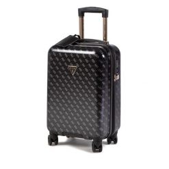 Walizka kabinowa Guess. Czarne walizki Guess, z aplikacjami. Za 469.99 zł.