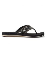 Reef Japonki "Reef Spring" w kolorze czarno-kremowym rozmiar: 40. Brązowe klapki damskie Reef, bez wzorów, z otwartym noskiem, bez obcasa, bez zapięcia. Za 162.49 zł.
