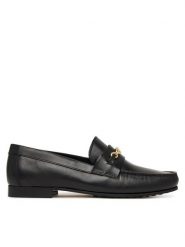 Tommy Hilfiger Lordsy Th Chain Leather Loafer FW0FW08956 Czarny. Czarne półbuty damskie Tommy Hilfiger, bez wzorów, ze skóry, bez obcasa, bez zapięcia. Za 649.99 zł.