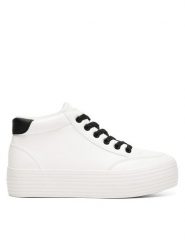 Jenny Fairy Sneakersy WFA3010-1 Biały. Białe obuwie sportowe damskie Jenny Fairy, ze skóry, bez zapięcia. Za 69.99 zł.