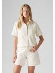 Levi's Koszula dżinsowa w kolorze kremowym rozmiar: M. Brązowe koszule damskie Levi's, m, bez wzorów, z bawełny, bez kołnierzyka, bez ramiączek. Za 169.95 zł.