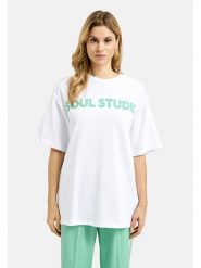 Smith & Soul Koszulka w kolorze białym rozmiar: L. Białe koszulki damskie Smith & Soul, l, bez wzorów, z bawełny, bez kołnierzyka, bez ramiączek. Za 86.99 zł.