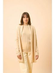 Just Cashmere Kaszmirowy kardigan "Maddie" w kolorze beżowym rozmiar: L. Brązowe kardigany damskie Just Cashmere, l, bez wzorów, z kaszmiru. Za 289.20 zł.