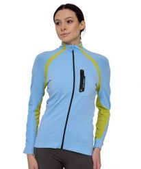 Bluza dresowa termoaktywna rozpinana damska Brubeck ACTIVE PRO. Niebieskie bluzy damskie Brubeck, s, bez wzorów, z dresówki, bez kaptura. Za 299.00 zł.