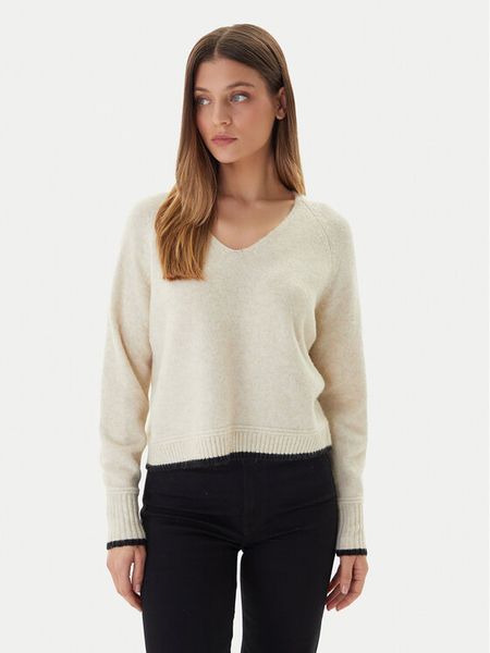 Vero Moda Sweter Aquarius 10331898 Beżowy Regular Fit. Brązowe swetry klasyczne damskie Vero Moda, xs, z syntetyku, bez kołnierzyka. Za 159.99 zł.