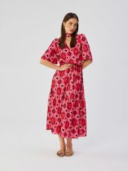 Stylove Sukienka w kolorze czerwonym rozmiar: XL. Czerwone sukienki damskie Stylove, bez wzorów, z tkaniny, bez ramiączek. Za 280.44 zł.