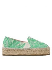Manebi Espadryle Cotton Jaquard Double Sole Espadrilles G 4.8 D0 Zielony. Zielone espadryle damskie Manebi, bez wzorów, z materiału, bez obcasa. Za 599.99 zł.