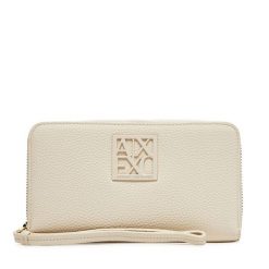 Duży Portfel Damski Armani Exchange. Białe portfele damskie Armani Exchange, bez wzorów. Za 259.99 zł.