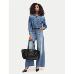Torebka Weekend Max Mara. Czarne shopper bag Weekend Max Mara, bez dodatków. Za 2,729.00 zł.