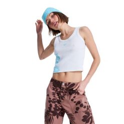 Koszulka bez rękawów damska KEEP IT COOL. Białe koszulki sportowe damskie Roxy, m, bez wzorów, z bawełny, bez ramiączek. Za 109.99 zł.