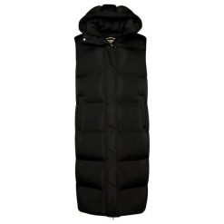 Damska długa kurtka puchowa bez rękawów z kapturem Superdry. Czarne kurtki damskie Superdry, l, z aplikacjami, z poliesteru, z kapturem. Za 776.00 zł.