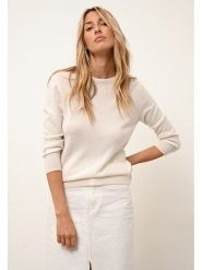 Just Cashmere Kaszmirowy sweter "Janice" w kolorze białym rozmiar: XL. Białe swetry klasyczne damskie Just Cashmere, xl, z kaszmiru, bez kołnierzyka. Za 326.32 zł.