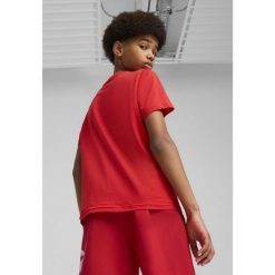 Młodzieżowa koszulka Essentials Logo Lab Summer PUMA For All Time Red. Czerwona bluzki damskie Puma, m, bez wzorów, z gumy, młodzieżowe, bez kołnierzyka, bez ramiączek. Za 190.00 zł.