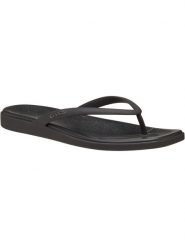 Japonki Dla Dorosłych Crocs Miami Flip. Czarne klapki damskie Crocs, bez wzorów, z materiału, bez obcasa, bez zapięcia. Za 169.99 zł.