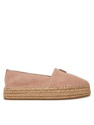 Tommy Hilfiger Espadryle Suede Platform Espadrille FW0FW08586 Beżowy. Brązowe espadryle damskie Tommy Hilfiger, bez wzorów, ze skóry, bez obcasa. Za 279.99 zł.