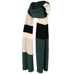 Szalik damski Fashion Stripes. Zielone szaliki damskie HEAT KEEPER, na zimę, bez wzorów, z materiału. Za 148.10 zł.