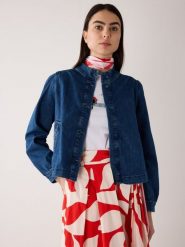 More & More Damska kurtka dżinsowa Kobiety niebieski jednolity, 46. Niebieskie kurtki damskie More & More, uniwersalny, bez wzorów, bez kaptura. Za 679.95 zł.