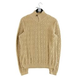 Second life - Damski beżowy sweter - Jak nowy. Brązowe golfy damskie Ralph Lauren, bez kołnierzyka. Za 135.32 zł.