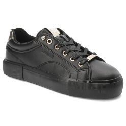 Czarne Sneakersy Big Star Sportowe Obuwie Damskie. Czarne obuwie sportowe casual damskie Big Star, ze skóry ekologicznej. Za 149.00 zł.