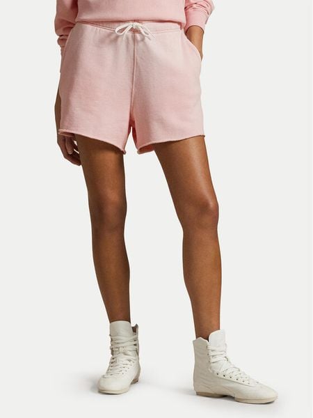Polo Ralph Lauren Szorty sportowe 211965103006 Różowy Straight Fit. Czerwone spodenki sportowe damskie Polo Ralph Lauren, xl, bez wzorów, z bawełny. Za 539.99 zł.