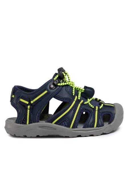 CMP Sandały Kids Aquarii Hiking Sandal 30Q9664 Granatowy. Niebieskie sandały chłopięce CMP, ze skóry, bez zapięcia. Za 112.99 zł.