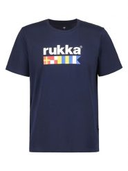 Rukka Koszulka "Valkoja" w kolorze granatowym rozmiar: XXL. Niebieskie bluzki damskie Rukka, xxl, bez wzorów, bez kołnierzyka, bez ramiączek. Za 65.85 zł.