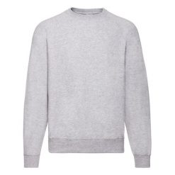 Bluza Unisex Adult Classic Plain Raglan. Białe bluzy damskie Fruit of the Loom, m, bez wzorów, z bawełny, z kapturem. Za 78.99 zł.