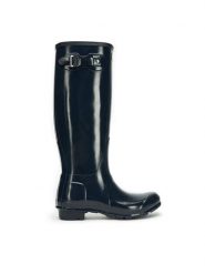 Hunter Kalosze WFT1000RGL Granatowy. Niebieskie kalosze damskie Hunter, bez wzorów, z kauczuku. Za 429.99 zł.