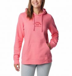Bluza Sportowa Columbia Trek Graphic Hoodie Damska. Czerwone bluzy damskie Columbia, s, bez wzorów, z bawełny, z kapturem. Za 225.99 zł.