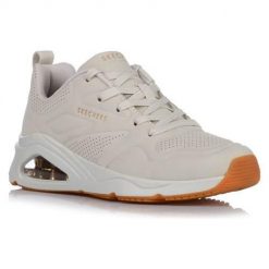Buty do chodzenia damskie Skechers Tres-air Uno. Brązowe obuwie sportowe damskie Skechers, z materiału, bez zapięcia, trekkingowe. Za 412.00 zł.