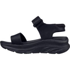 Sandały Skechers D'lux Walker - New B, Czarny, Kobiety. Czarne sandały damskie Skechers, bez wzorów, z syntetyku, bez obcasa, bez zapięcia. Za 251.60 zł.