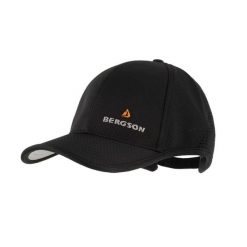 Czapka baseball CAP 3. Czarne czapki z daszkiem damskie Bergson, bez wzorów, z materiału. Za 59.00 zł.