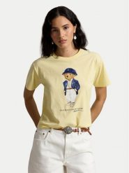Polo Ralph Lauren T-Shirt 211B17792001 Żółty jasny Regular Fit. Żółte t-shirty damskie Polo Ralph Lauren, m, bez wzorów, z bawełny, bez kołnierzyka. Za 719.99 zł.