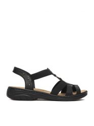 Rieker Sandały CEO-64574-00 Czarny. Czarne sandały damskie Rieker, bez wzorów, ze skóry, bez obcasa, na płaskiej podeszwie, bez zapięcia. Za 299.99 zł.
