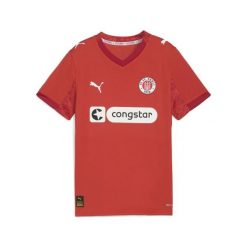 Młodzieżowa czwarta koszulka FC St. Pauli 25/26 PUMA Burnt Red White. Biała bluzki damskie Puma, m, bez wzorów, młodzieżowe, bez kołnierzyka, bez ramiączek. Za 329.00 zł.