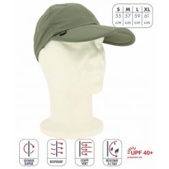 Czapka przeciwdeszczowa Élémenterre Ibis. Zielone czapki z daszkiem damskie Elementerre, na lato, bez wzorów, z materiału. Za 135.00 zł.