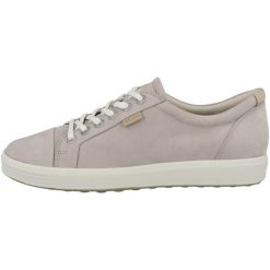 Buty do chodzenia damskie Ecco Sneaker Soft 7. Brązowe obuwie sportowe damskie ECCO, z materiału, bez zapięcia, trekkingowe. Za 674.00 zł.