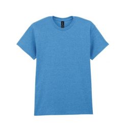 Ciężka Bawełniana Koszulka Unisex Dla Dorosłych. Niebieskie koszulki damskie GILDAN, xl, bez wzorów, z bawełny, bez kołnierzyka, bez ramiączek. Za 51.99 zł.