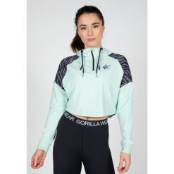 Zion Cropped Bluza z kapturem - Zielony. Zielone bluzy damskie GORILLA WEAR, na zimę, bez wzorów, z kapturem. Za 265.50 zł.