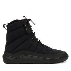 Trzewiki Vivo Barefoot. Czarne botki damskie Vivo Barefoot, bez obcasa, na płaskiej podeszwie, bez zapięcia. Za 839.99 zł.