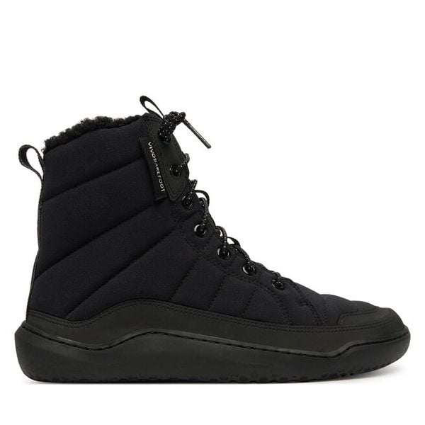 Trzewiki Vivo Barefoot. Czarne botki damskie Vivo Barefoot, bez obcasa, na płaskiej podeszwie, bez zapięcia. Za 839.99 zł.