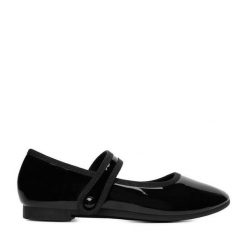 Baleriny DeeZee. Czarne baleriny dziewczęce DeeZee, bez wzorów, bez obcasa, bez zapięcia. Za 59.99 zł.