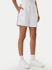 Kappa Szorty sportowe Banda Ivissa 361R6NW Biały Regular Fit. Białe spodenki sportowe damskie Kappa, l, bez wzorów, z bawełny. Za 129.99 zł.