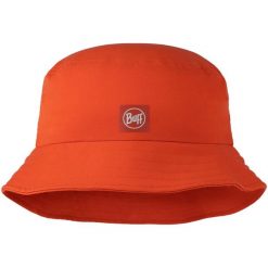 Kapelusz BUFF ADVENTURE BUCKET HAT SOLID. Czerwone kapelusze damskie Buff, bez wzorów, z materiału, klasyczne. Za 153.10 zł.