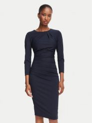 Rinascimento Sukienka koktajlowa CFC0130327003 Granatowy Slim Fit. Niebieskie sukienki damskie Rinascimento, bez wzorów, z syntetyku, wizytowe, bez ramiączek. Za 529.99 zł.