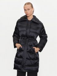 Calvin Klein Płaszcz zimowy K20K207728 Czarny Slim Fit. Czarne płaszcze damskie Calvin Klein, na zimę, l, bez wzorów, z syntetyku, bez kaptura. Za 909.99 zł.